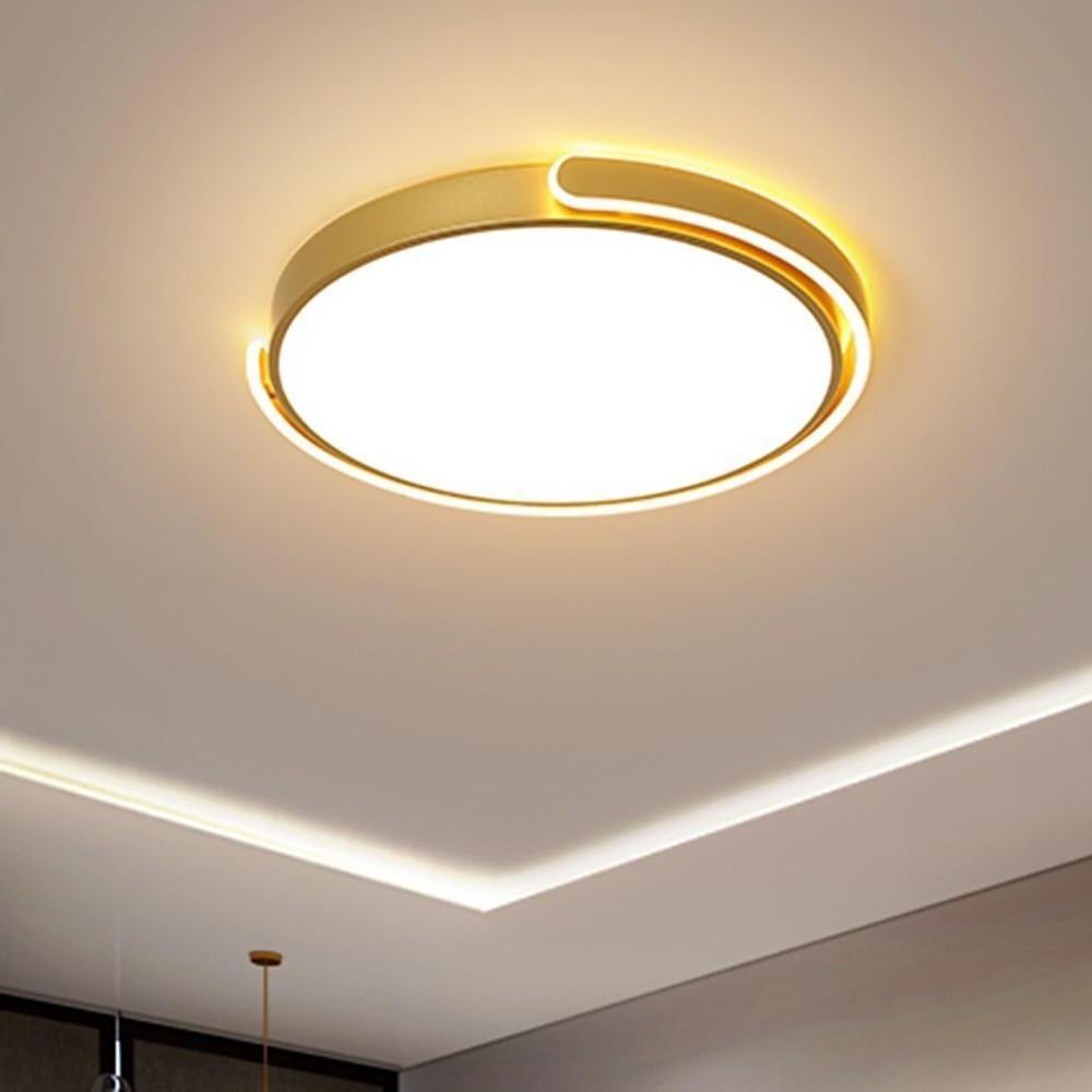 Rounded Flush Mount Ceiling Light Minimalist Acrylic LED Light-Lighom