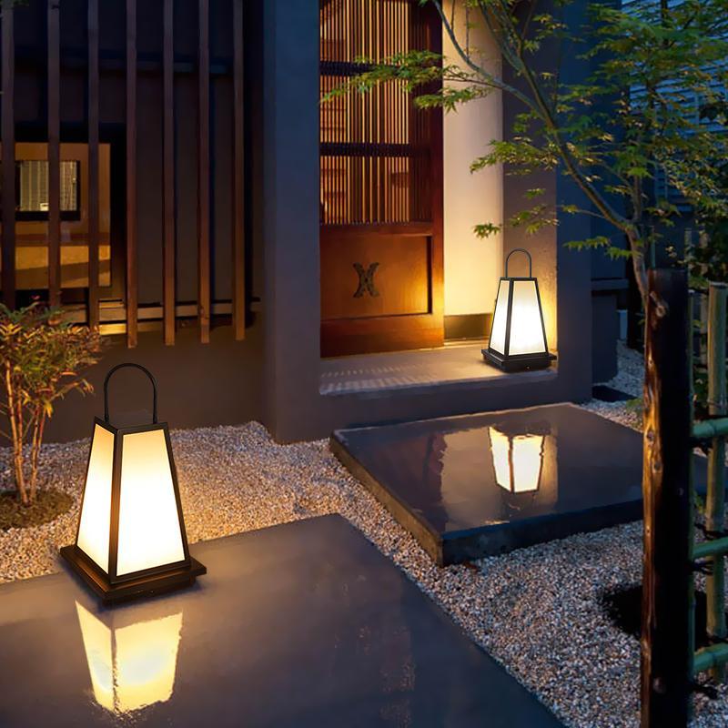 Black Retro LED Outdoor Lantern