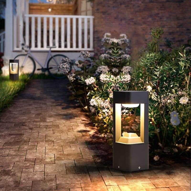 Creative Aluminum Waterproof Black Modern Pathway Lights Outdoor Light-Lighom