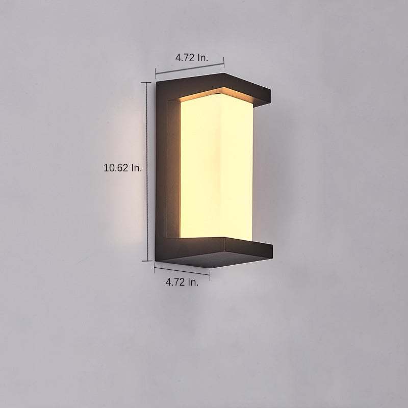 Creative Geometric Waterproof Black Modern Outdoor Wall Lights Wall Lamp-Lighom