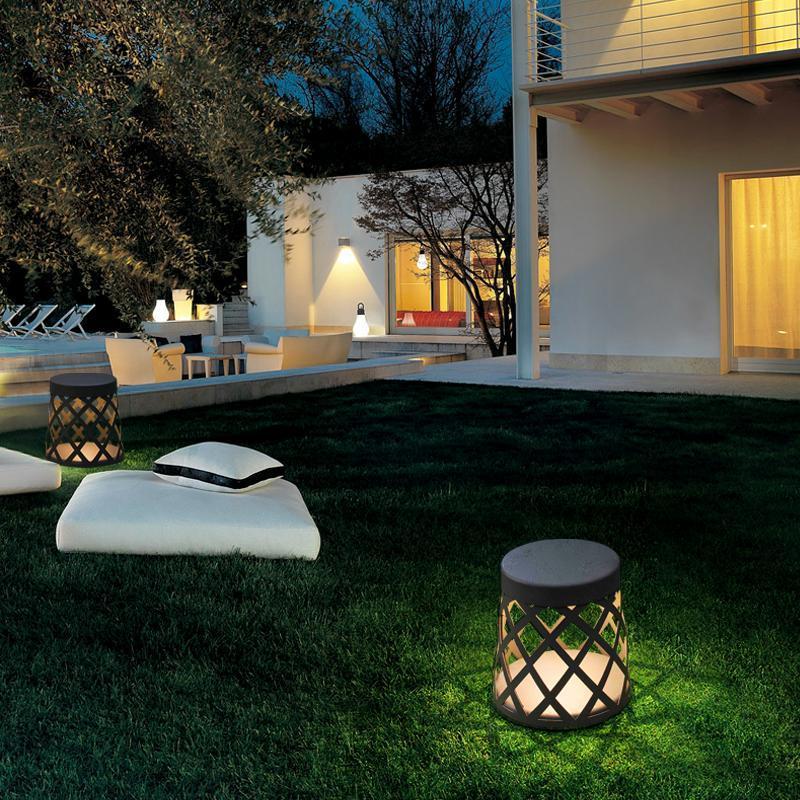 Stool Waterproof LED Aluminum Black Modern Outdoor Light Lanterns Lawn Lamp-Lighom