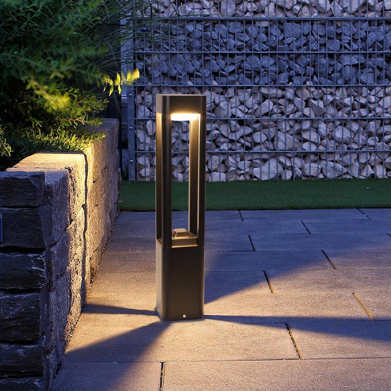 Open-design path black landscape lighting — 24"