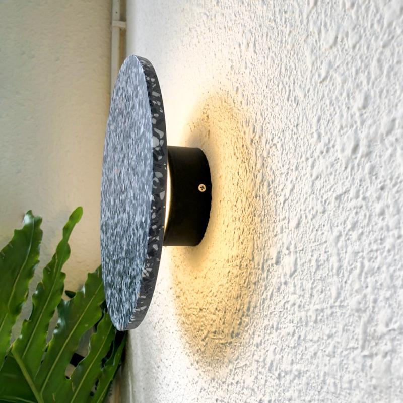 Terrazzo Minimalist LED Outdoor Wall Lights Waterproof Porch Lighting-Lighom