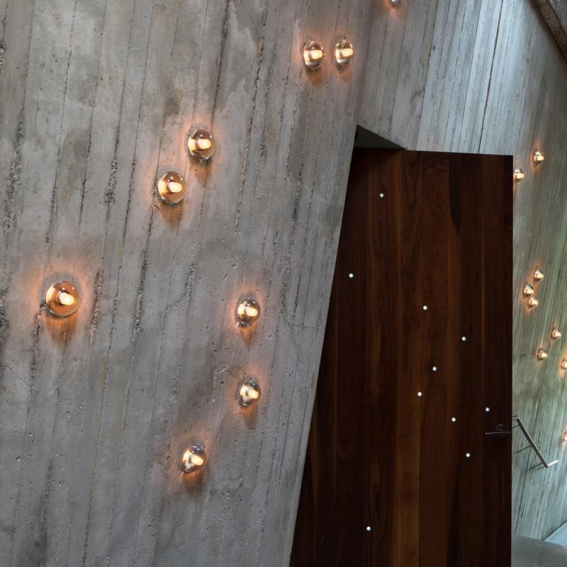 Round Bowl Glass LED Rustic Outdoor Wall Light