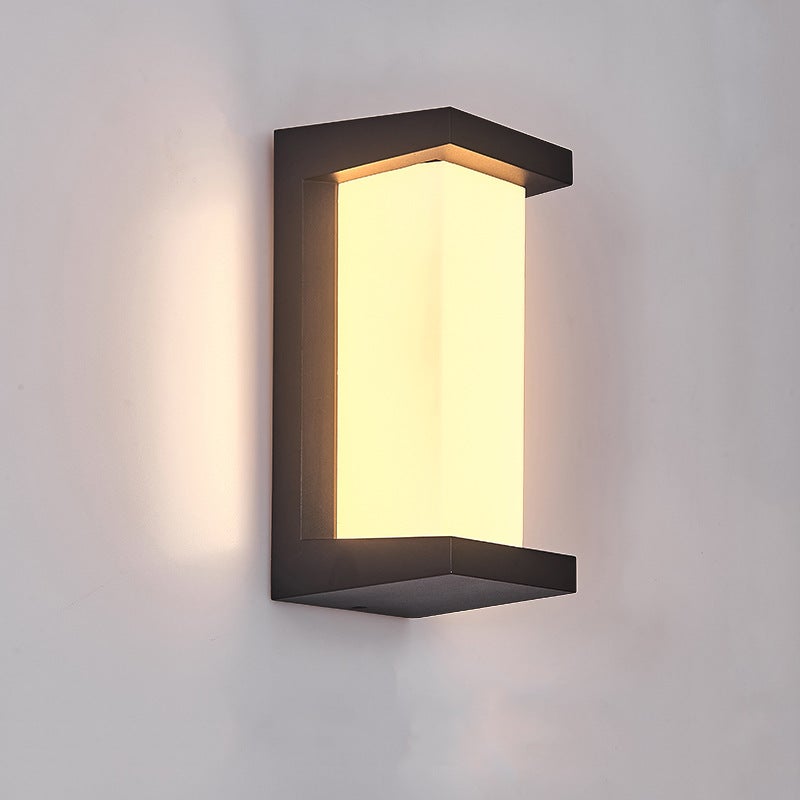 Creative Geometric Waterproof Black Modern Outdoor Wall Lights Wall Lamp-Lighom