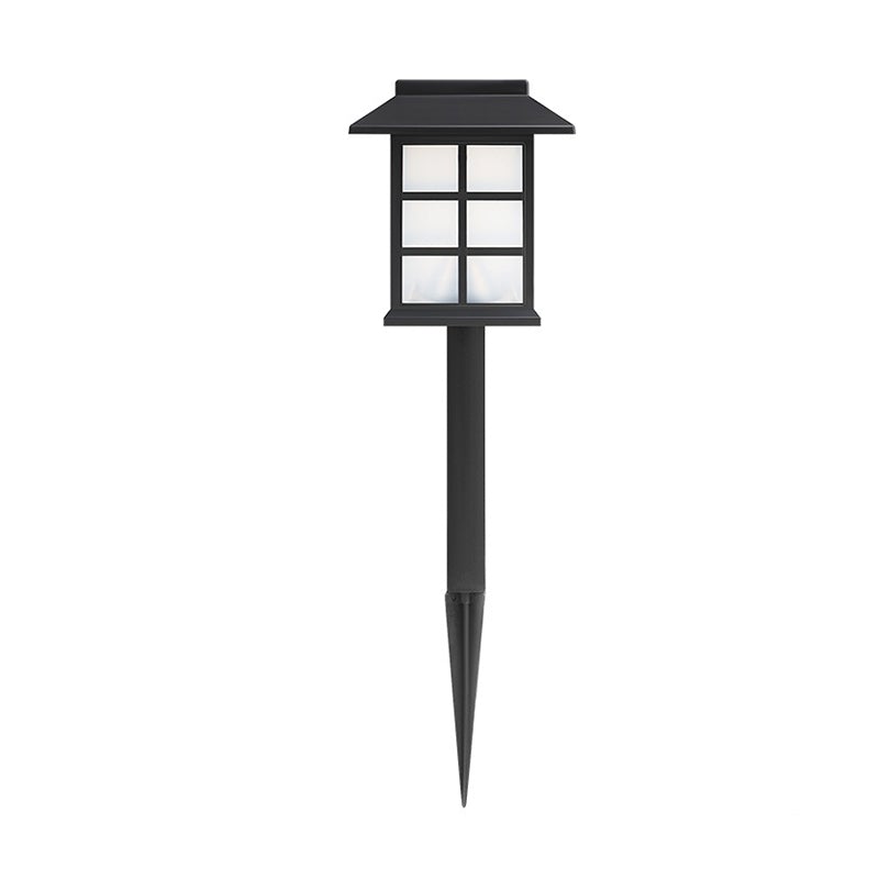 2/4 Pack Ideas Waterproof LED Black Modern Solar Powered Outdoor Light-Lighom