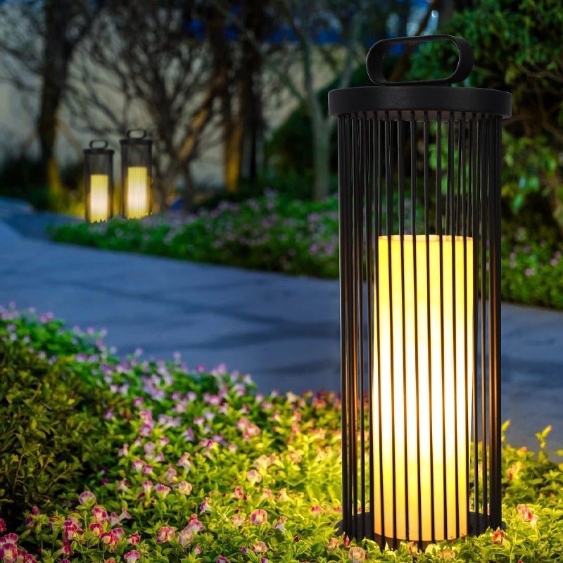 Cage Shape Waterproof Black Retro Classic Outdoor Lanterns Outdoor Lamp-Lighom
