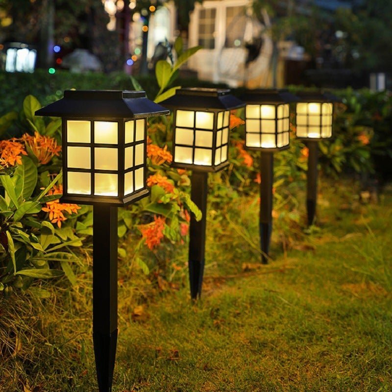 2/4 Pack Ideas Waterproof LED Black Modern Solar Powered Outdoor Light-Lighom