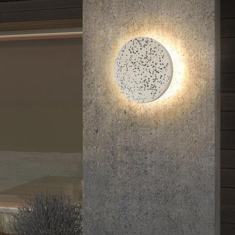 Terrazzo Minimalist LED Outdoor Wall Lights Waterproof Porch Lighting-Lighom
