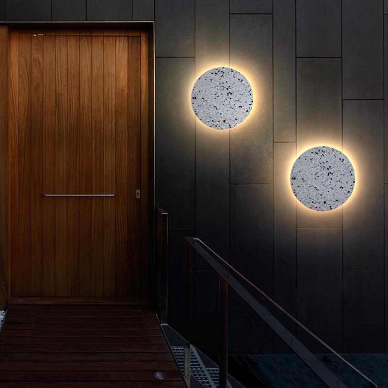 Terrazzo Minimalist LED Outdoor Wall Lights Waterproof Porch Lighting-Lighom