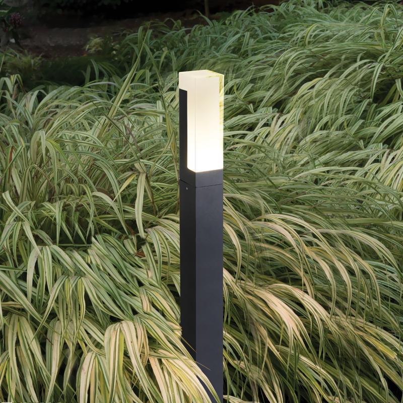 Sleek Cuboid Black Aluminum LED Pathway Lights Waterproof and Minimalist Design-Lighom