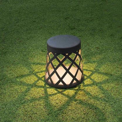 Stool Waterproof LED Aluminum Black Modern Outdoor Light Lanterns Lawn Lamp-Lighom