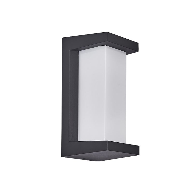 Creative Geometric Waterproof Black Modern Outdoor Wall Lights Wall Lamp-Lighom