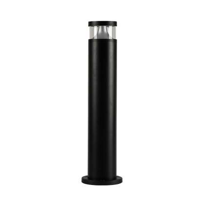 Round Aluminum LED Waterproof Black Modern Outdoor Light Post Lamp-Lighom