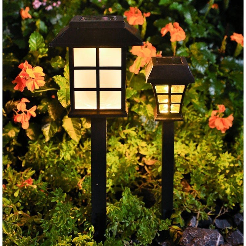 2/4 Pack Ideas Waterproof LED Black Modern Solar Powered Outdoor Light-Lighom