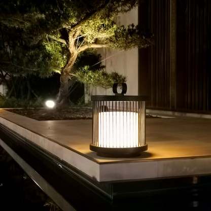 Cage Shape Waterproof Black Retro Classic Outdoor Lanterns Outdoor Lamp-Lighom