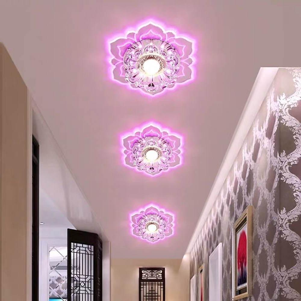 Floral Ornate LED Flush Mount Ceiling Light for Baby Kids-Lighom