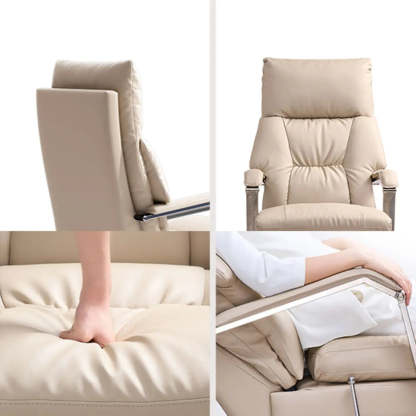 Ivory Adjustable High-Back Office Chair
