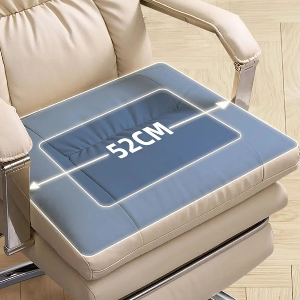 Ivory Adjustable High-Back Office Chair