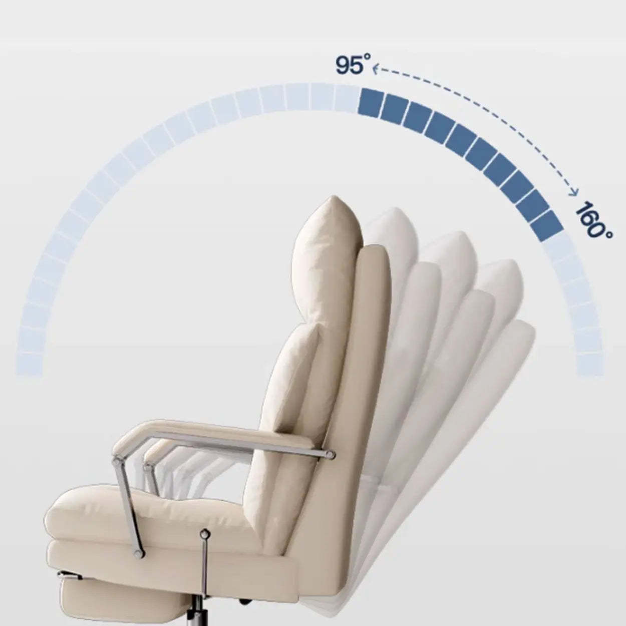 Ivory Adjustable High-Back Office Chair