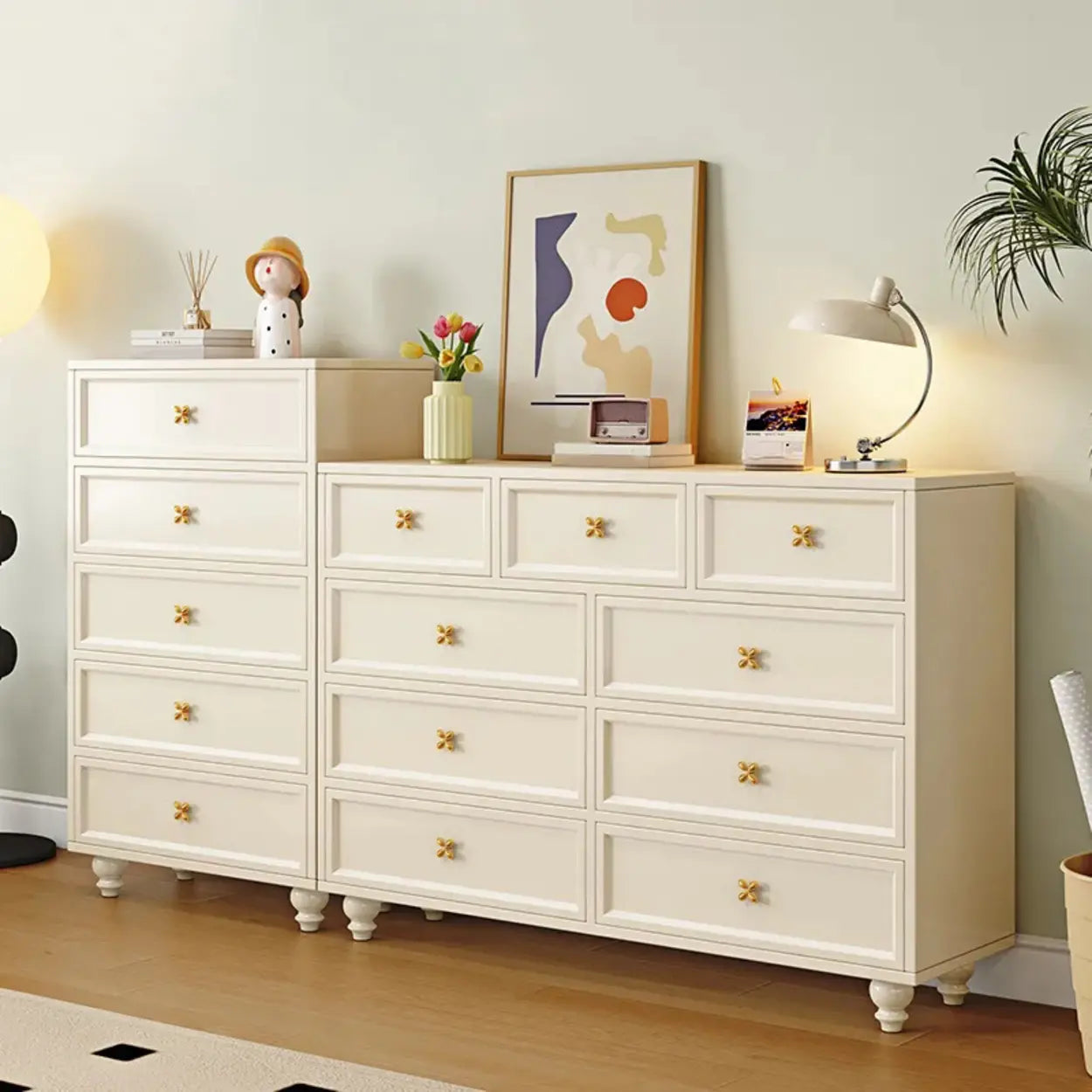 Ivory Composite Soft-Close Drawer Dresser
