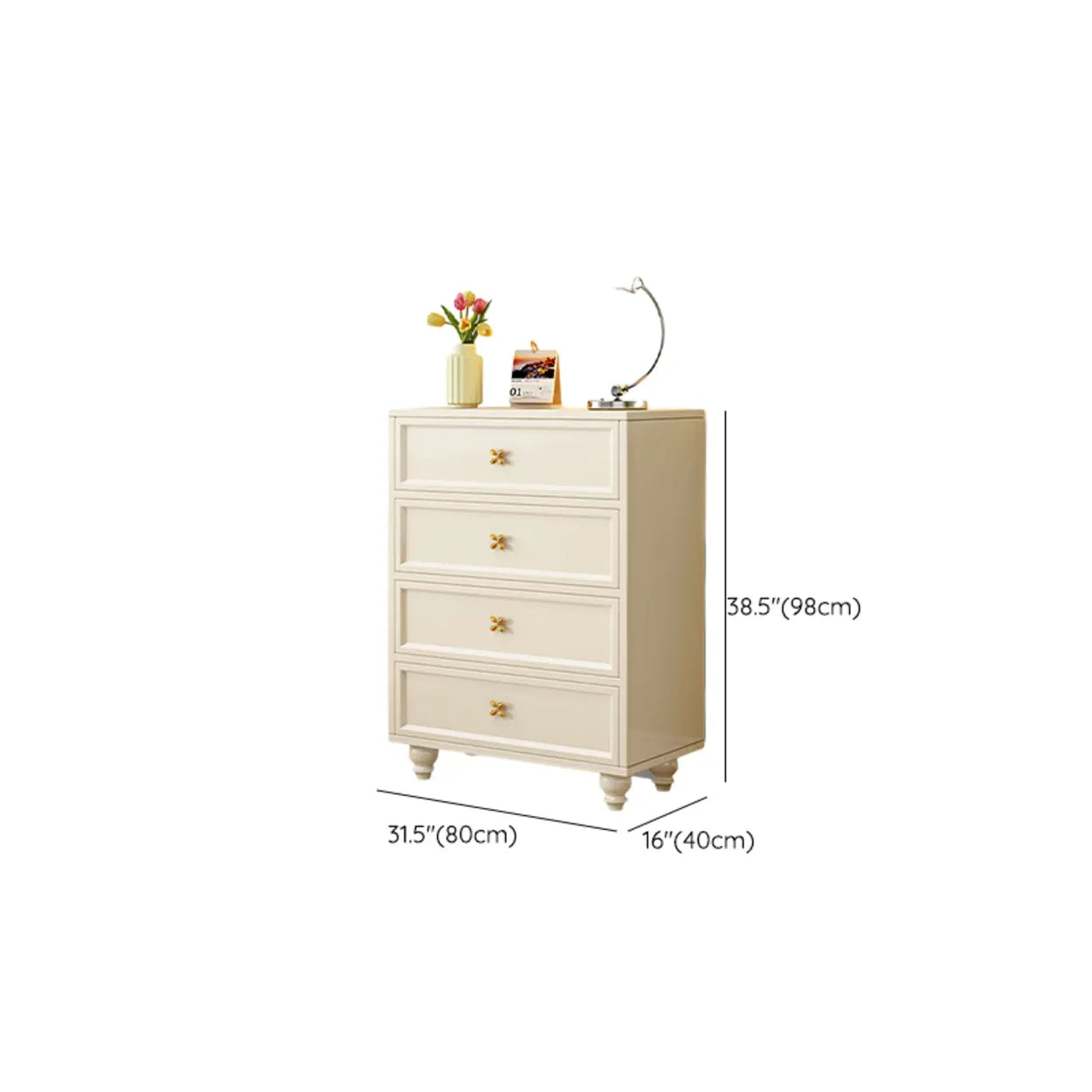 Ivory Composite Soft-Close Drawer Dresser
