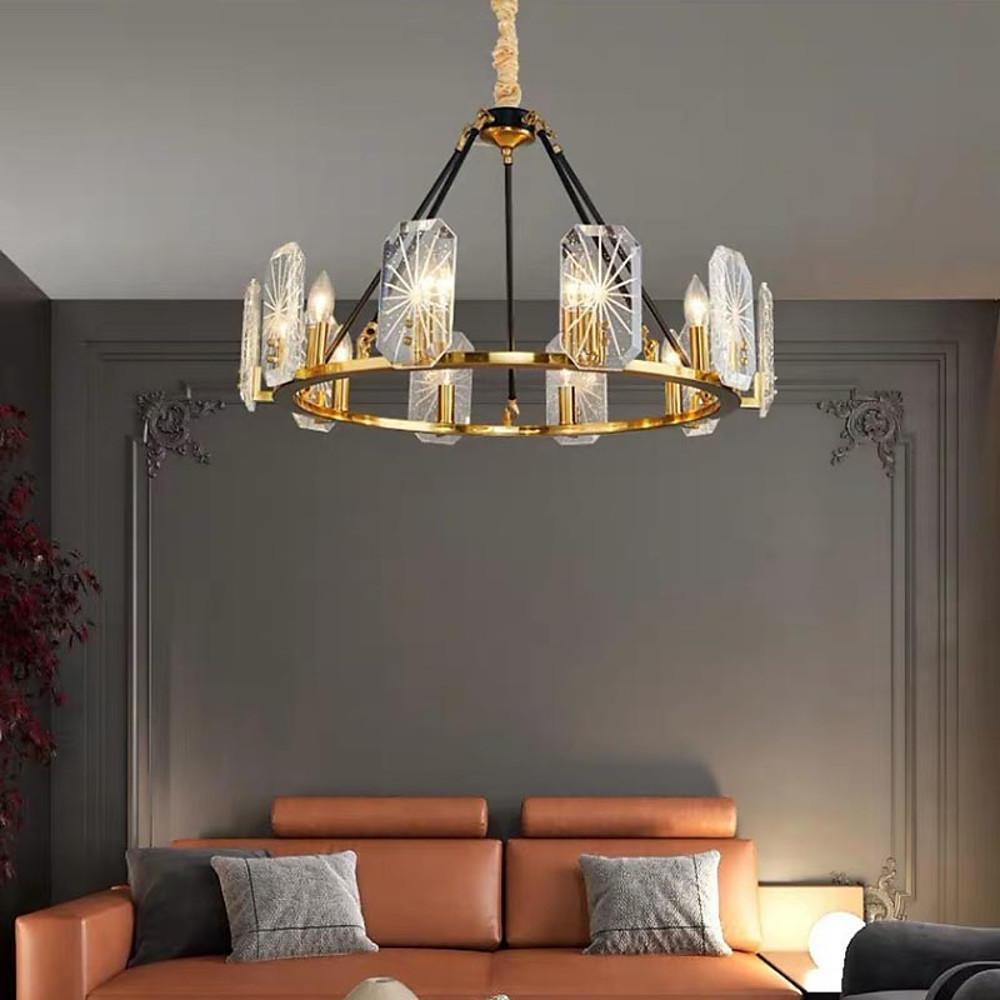 Wagon Wheel Chandeliers - 8 or 10 Lights, Gold Finish-Lighom