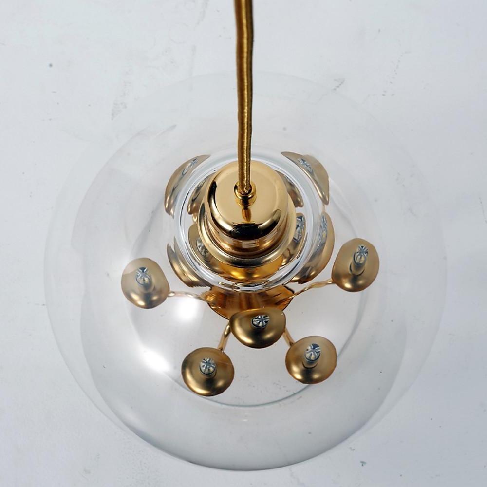 Metal Glass Adjustable Industrial 9-LED Pendant Light