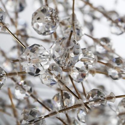 Round Design Crystal Metal LED Antique Chandeliers Kitchen Pendant Lighting-Lighom