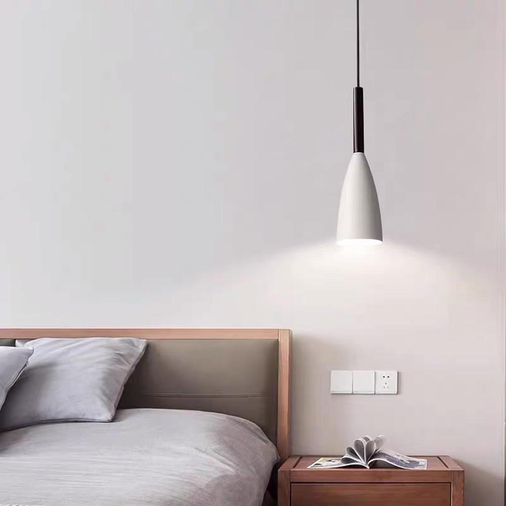 Black minimalist island cone pendant lighting — Matte Black