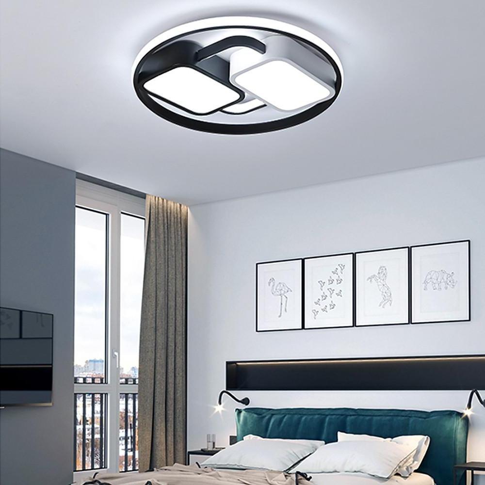 Circles Rectangles Dimmable LED Modern Flush Mount Light
