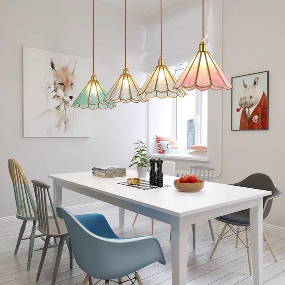 Modern island flower blue pendant lighting, Lighom