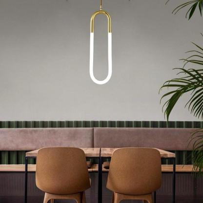 Rounded Rectangle LED Modern Island Pendant