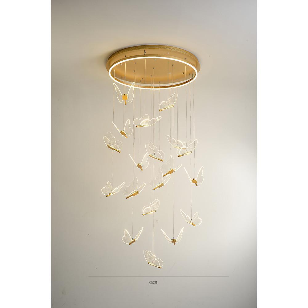 Butterfly Shapes Design Pendant Lighting Acrylic Metal Island LED Living Room Ceiling Lights-Lighom