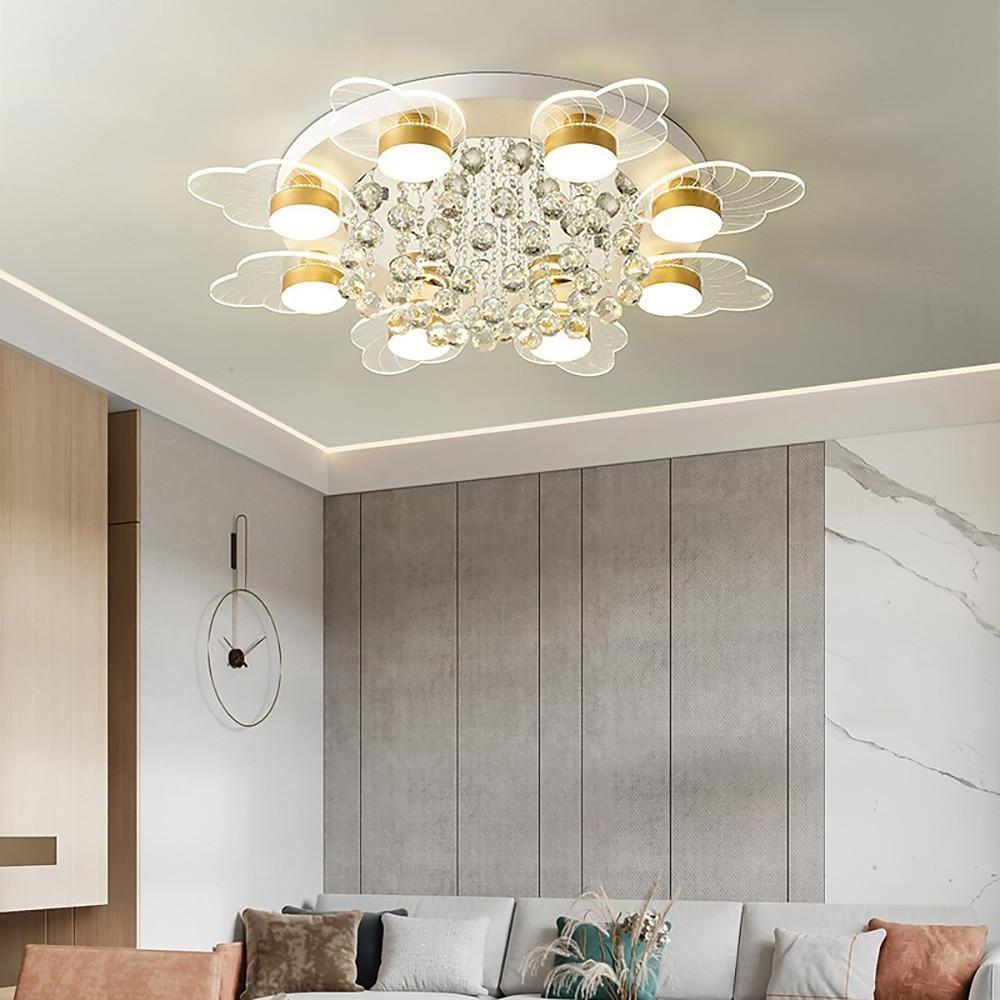 8-light Flower Design LED Nordic Ceiling Lights Flush Mount Lighting-Lighom