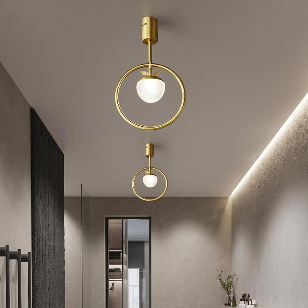 Circle LED Gold Modern Flush Mount Lighting Ceiling Lights Chandeliers-Lighom