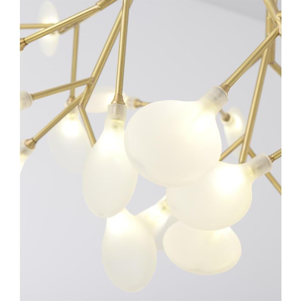 45-Light Copper Glass LED Modern Sputnik Chandelier