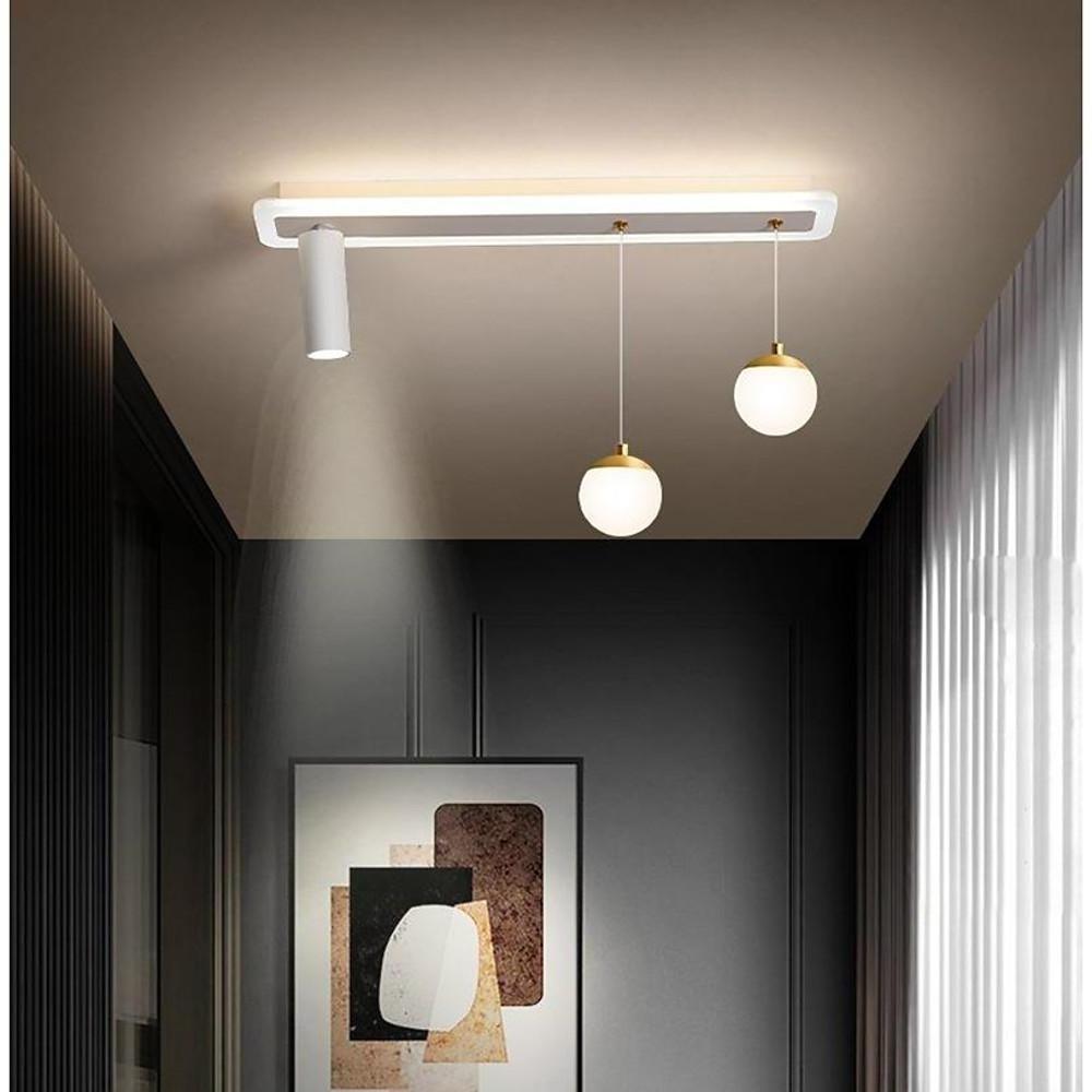 Modern Flush Mount and Pendant Blend Kitchen