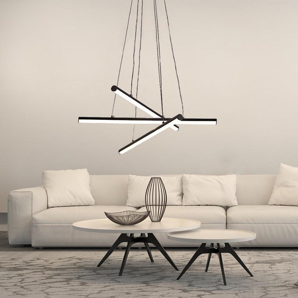 3-Piece LED Linear Modern Strip Chandelier