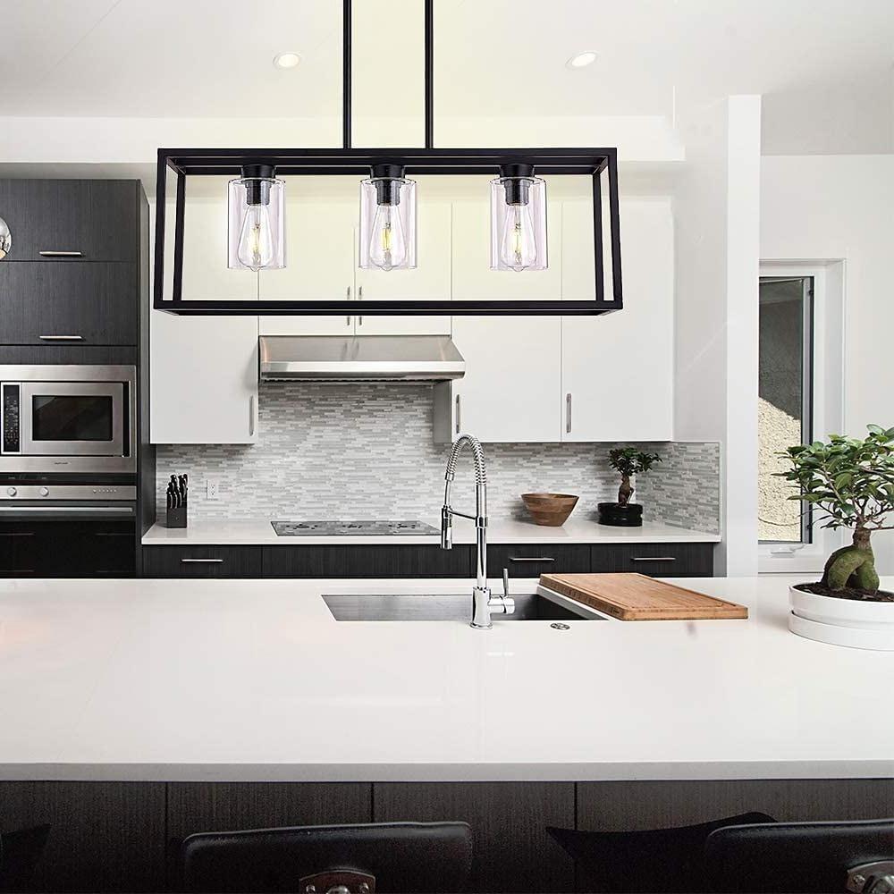 Box Lanterns Rectangular Chandelier Industrial Foyer Chandelier Dining Room Chandelier-Lighom