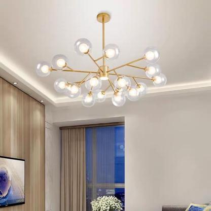 9 Lights Glass LED Modern Chandeliers Ceiling Lights Pendant Light-Lighom