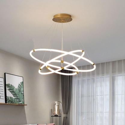 Surround Circle LED Chandelier: 2/3-Light, 4000K, Acrylic-Lighom