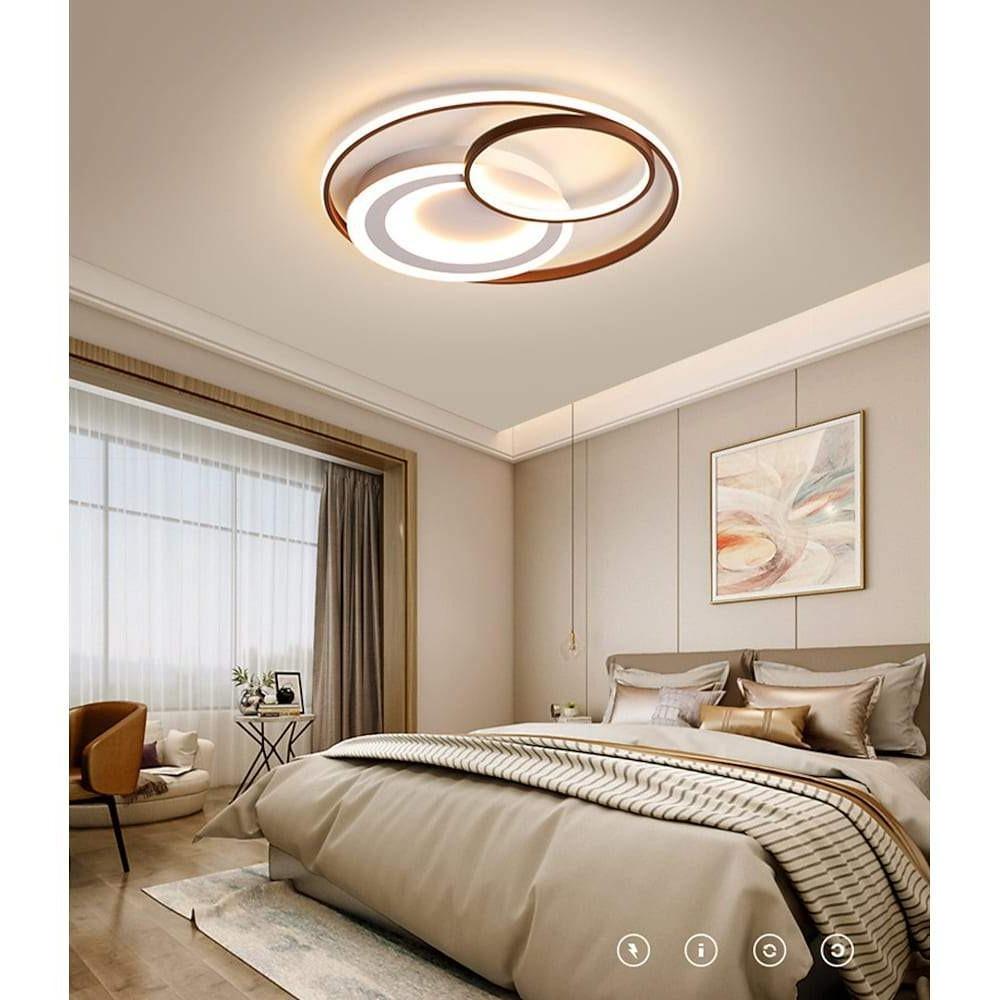3 Rings Dimmable LED Modern Ceiling Lights Flush Mount Lighting Ceiling Lamp-Lighom