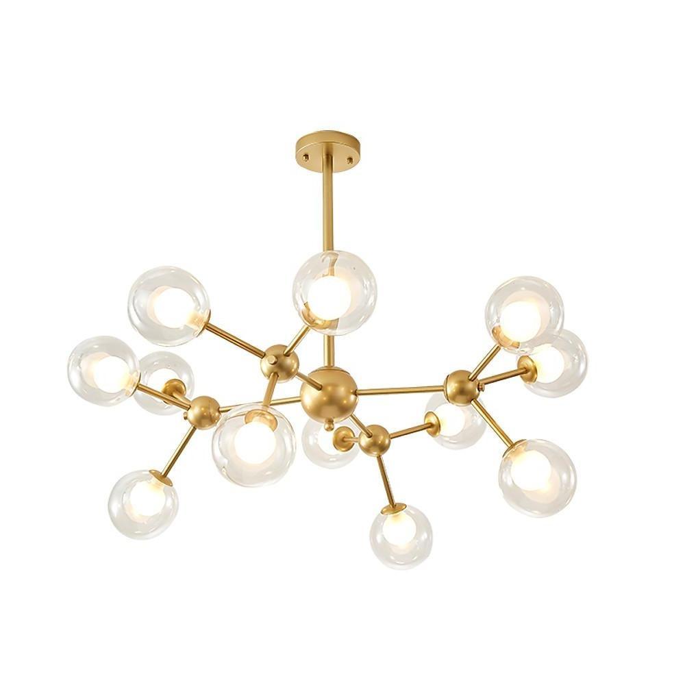 Radiant Beauty 12- Light Sputnik Semi Flush Fixture Chandelier-Lighom