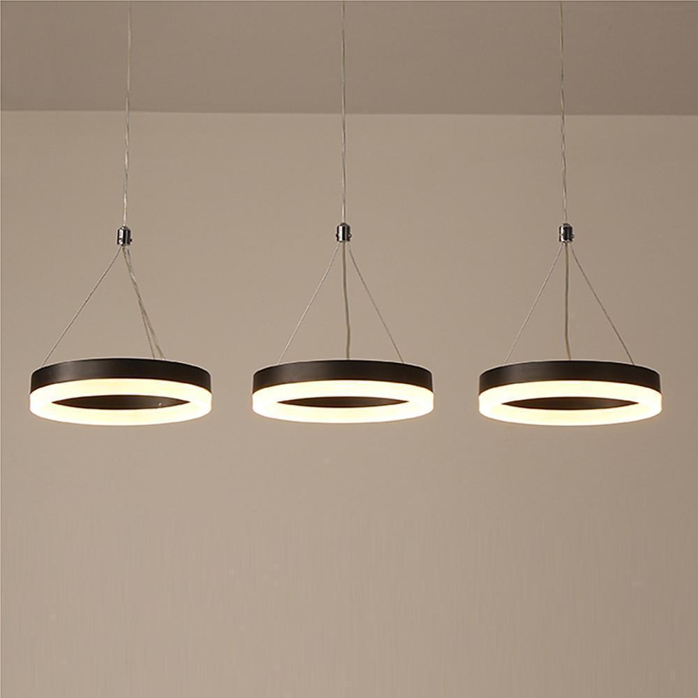 3 Circles Dimmable LED Adjustable Modern Chandeliers Pendant Light-Lighom