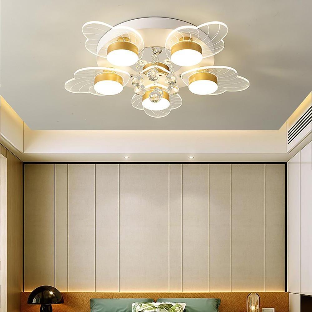 8-light Flower Design LED Nordic Ceiling Lights Flush Mount Lighting-Lighom