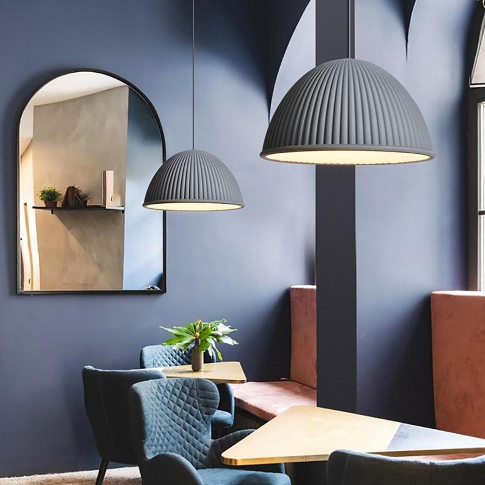Modern bowl island pendant lighting in metal — Matte Black