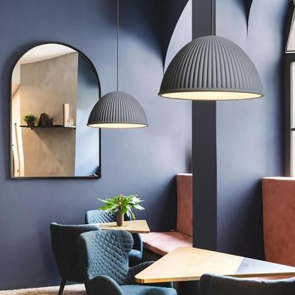 Artistic Bowl Modern Pendant Lighting for Kitchen Island Metal Resin Pendant Light-Lighom