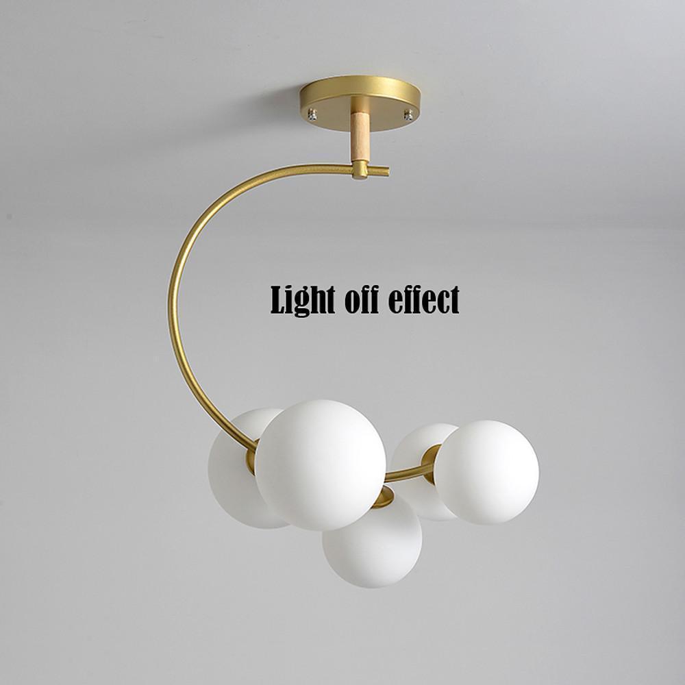 5-Light Cluster Globe Chandelier Dining Room Chandelier-Lighom