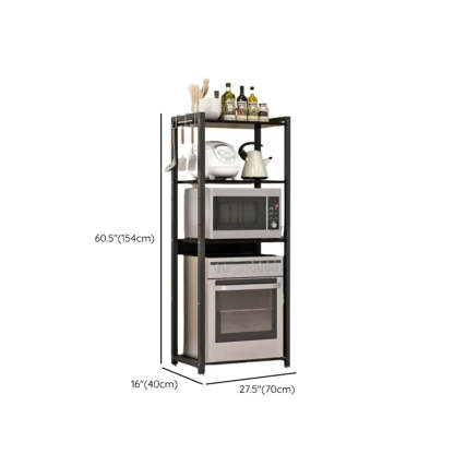 Black Rust Resistant Metal Kitchen Storage Baker's Rack